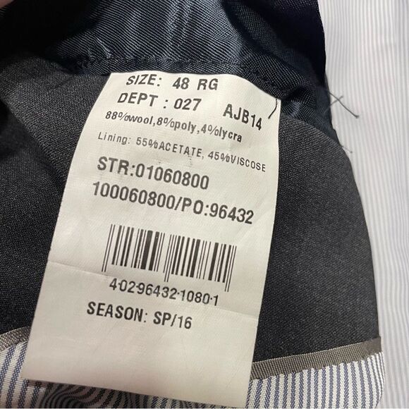 Brooks Brothers Mens Sport Coat Charcoal Gray Explorer Madison Fit Wool Sz‎ 48R - Picture 11 of 12